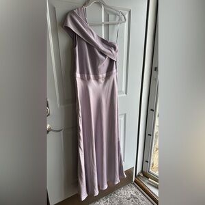 NWT Ted Baker Ivena Lavender Lilac One Shoulder Off Shoulder Dress Gown